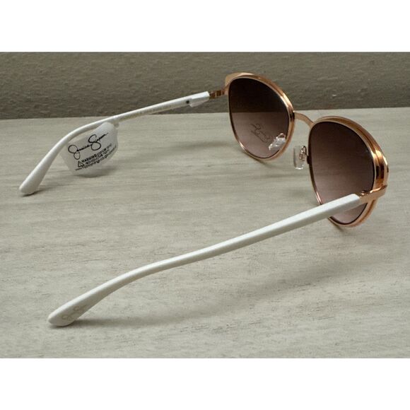 Jessica Simpson J5316 WHRG White & RGold Cat Eye Sunglasses White Arms NWT - Picture 6 of 9